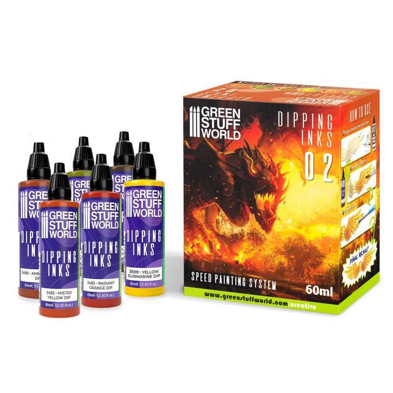 Load image into Gallery viewer, Green Stuff World Paint Set 11694 - Dipping Ink Contrast Paint Collection 02
