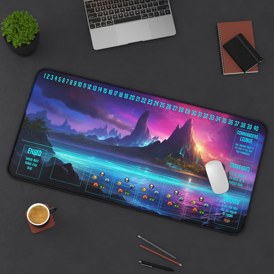 Ultra Edition MTG Playmat 31" x 15.5" Island - Fantasy RPG - Cobbco