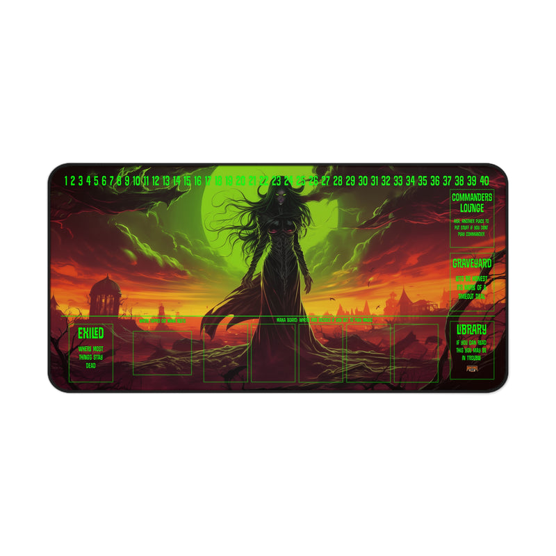 Load image into Gallery viewer, Ultra Edition MTG Playmat 31" x 15.5" Female Plague Priest  - Fantasy RPG
