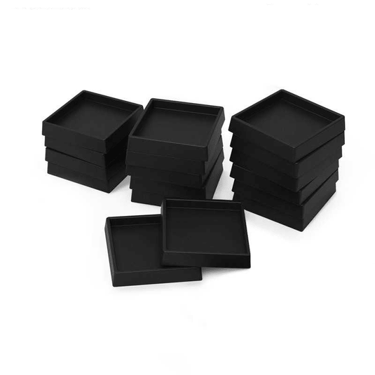 Green Stuff World 20mm to 25mm Adapter Plastic Square Bases - Black 11436 - Cobbco