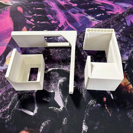 Scan Box – Universal Trading Card Scanning App Stand with Phone Mount & Slide-Out Card Bin | Compatible with TCGplayer, Manabox & More | Made in USA | Rugged & Easy to Use (Scan Box)