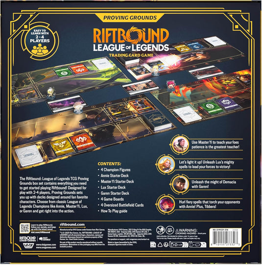 Riftbound: League of Legends - Proving Grounds - Trading Card Game, Deck-Building Battle, 4 Champion Boards & Starter Decks, Ages 14+, 2-4 Players