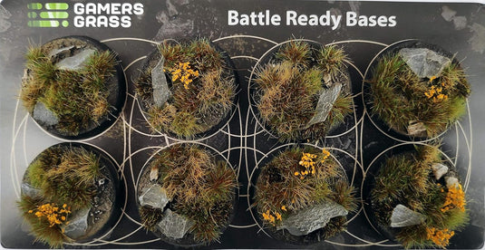 Gamer Grass Highland Bases, Round 32mm (x8) - Cobbco