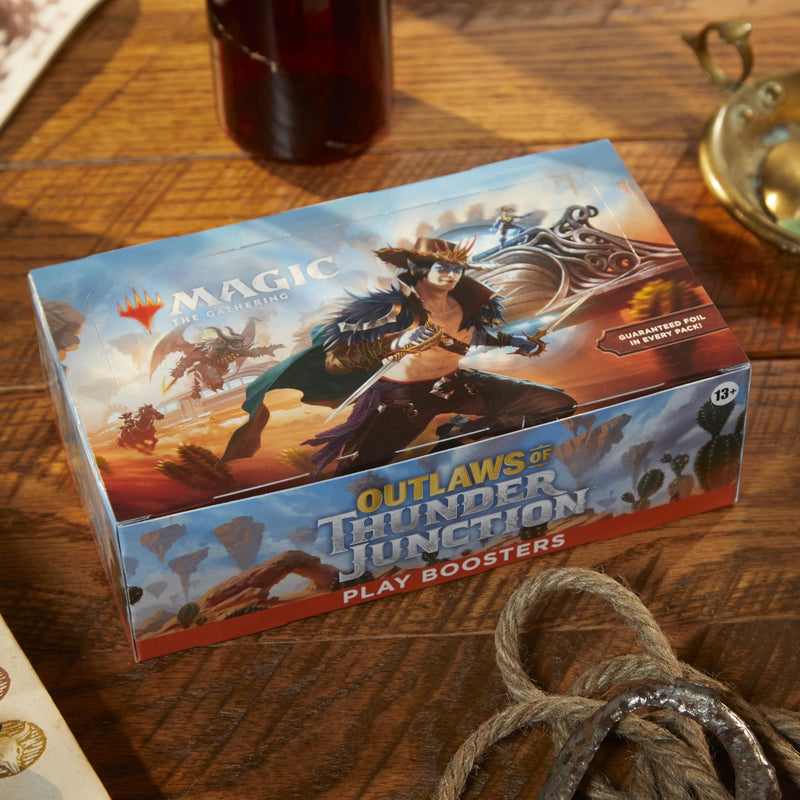 Load image into Gallery viewer, Magic: The Gathering Outlaws of Thunder Junction Play Booster Box - 36 Packs (504 Magic Cards) - Cobbco
