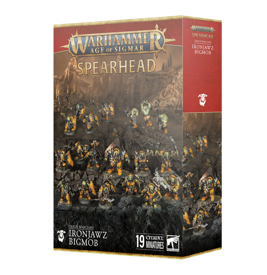 Games Workshop Spearhead: Orruk Warclans – Ironjawz Bigmob Warhammer Age of Sigmar - Cobbco