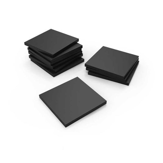 Green Stuff World 40mm Square Plastic Bases - Black 9832