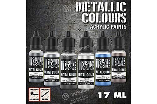 Green Stuff World Metallic Paints Set - Silver 9910 - Cobbco