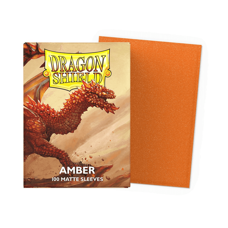 Load image into Gallery viewer, Dragon Shield Standard Size Card Sleeves – Matte Amber 100CT - Cobbco
