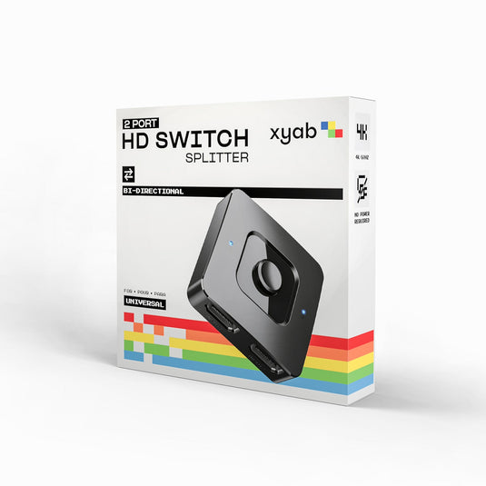 XYAB HD 2 Port Splitter - Bi-Directional Switch &amp; Splitter for HDMI Cables - Cobbco