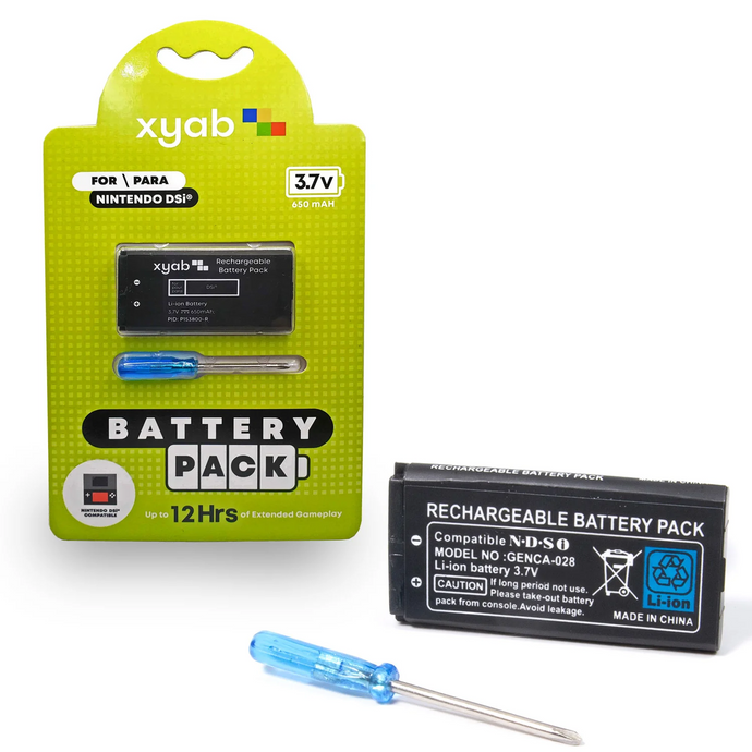 3.7V 650mAh High Capacity Replacement Battery for Nintendo DSi Console - Includes Tool Kit