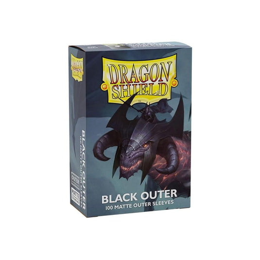 Dragon Shield Arcane Tinmen Dragon Shield 13003 Matte Black Outer Sleeves 100 Count - Cobbco
