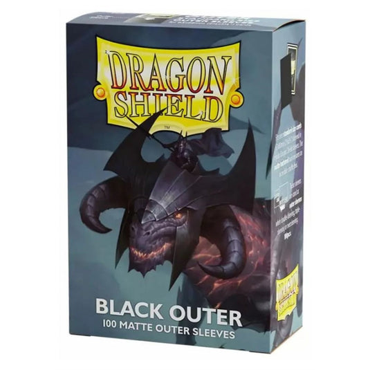 Dragon Shield Arcane Tinmen Dragon Shield 13003 Matte Black Outer Sleeves 100 Count - Cobbco
