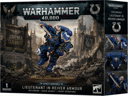 Games Workshop Space Marines Lieutenant in Reiver Armour Warhammer 40k