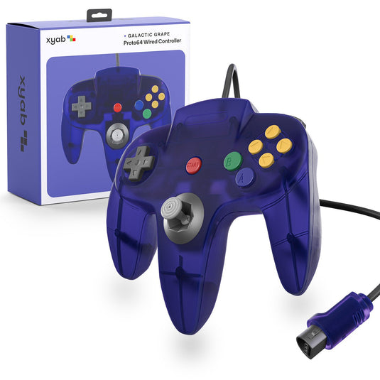 XYAB PROTO64 Wired Controller - Grape for Nintendo n64 - Cobbco