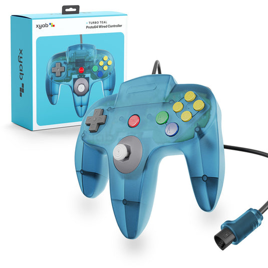 XYAB PROTO64 Wired Controller - Ice Blue for Nintendo n64 - Cobbco