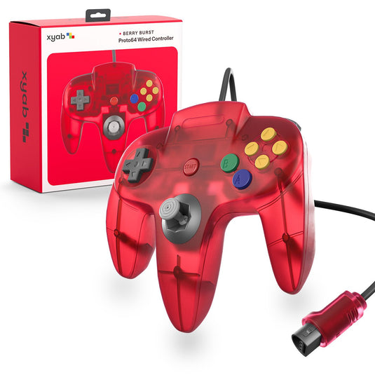 XXYAB PROTO64 Wired Controller - Watermelon Red for Nintendo n64 - Cobbco