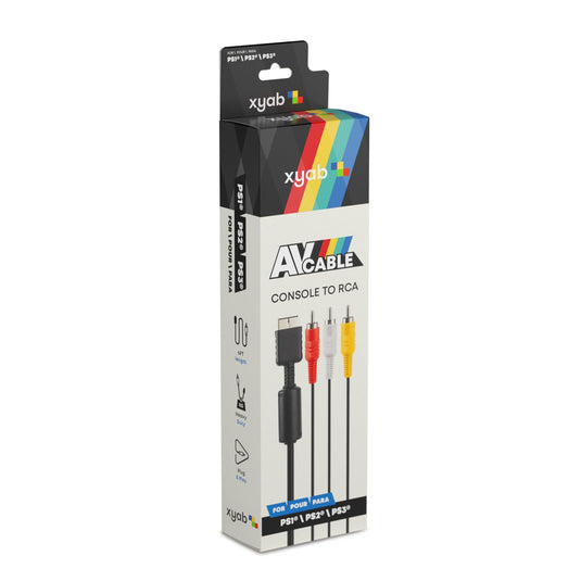 XYAB AV Composite Cable Compatible with Sony PS1® / PS2® / PS3® consoles. - Cobbco
