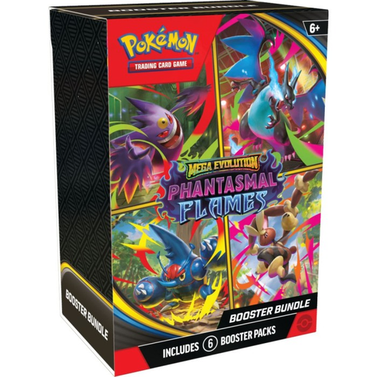 Pokemon Mega Evolution ME2 Phantasmal Flames Booster Bundle Box Pre - Order - Cobbco