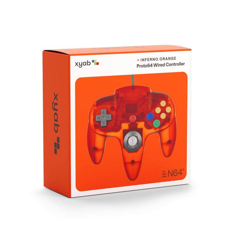 Load image into Gallery viewer, XYAB PROTO64 Wired Controller - Fire Orange for Nintendo n64 - Cobbco
