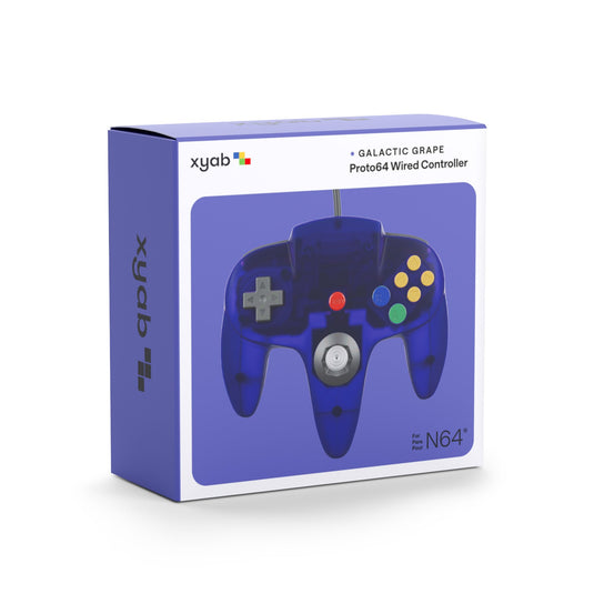 XYAB PROTO64 Wired Controller - Grape for Nintendo n64 - Cobbco