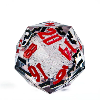 Foam Brain Games 55MM TITAN D20 - SHARP EDGE RED AND BLACK BUBBLES