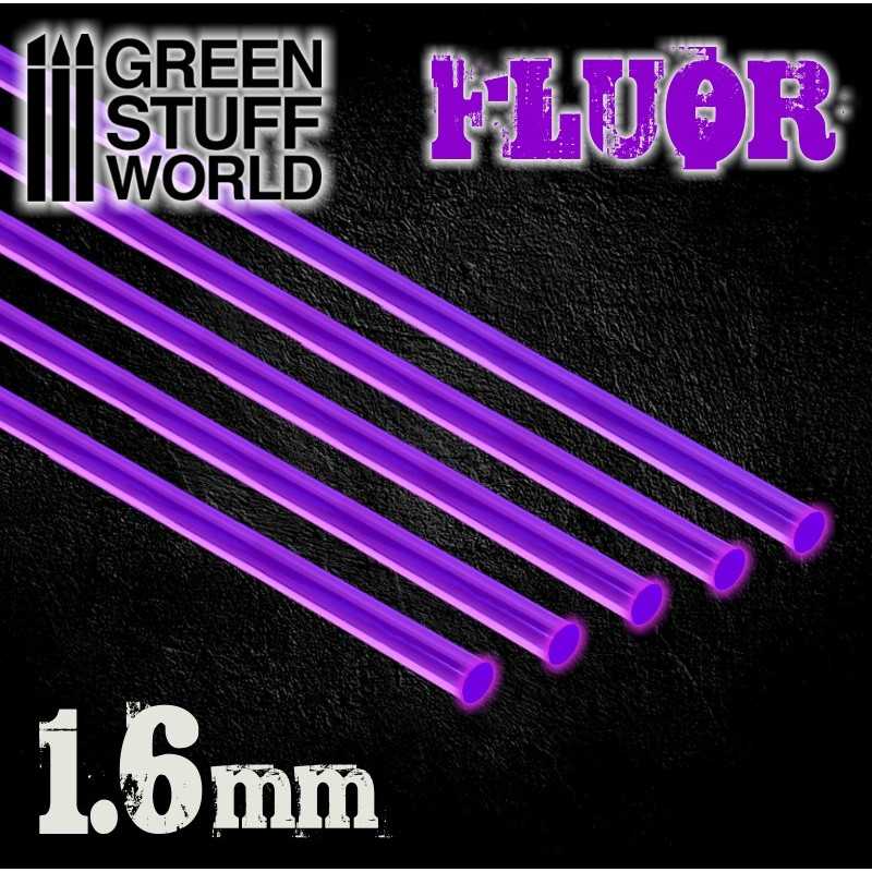 Load image into Gallery viewer, Green Stuff World for Models &amp; Miniatures Acrylic Rods - Round 1.6 mm Fluor Purple 10579
