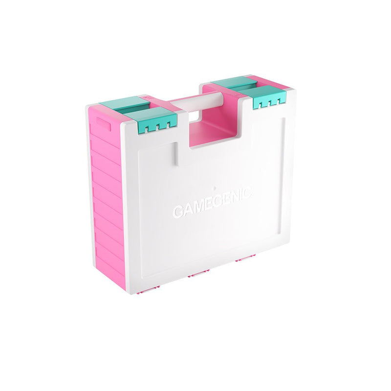 Load image into Gallery viewer, GameGenic Game Castle Pink/White/Teal Deck Box for TCG and CCG - Cobbco
