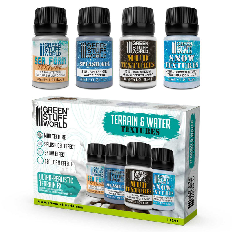 Load image into Gallery viewer, Green Stuff World Aquatic textures set 30ml for Modeling and Dioramas - Cobbco
