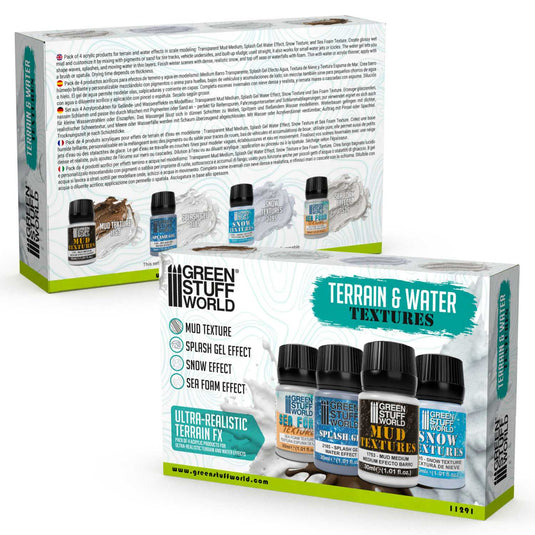 Green Stuff World Aquatic textures set 30ml for Modeling and Dioramas - Cobbco