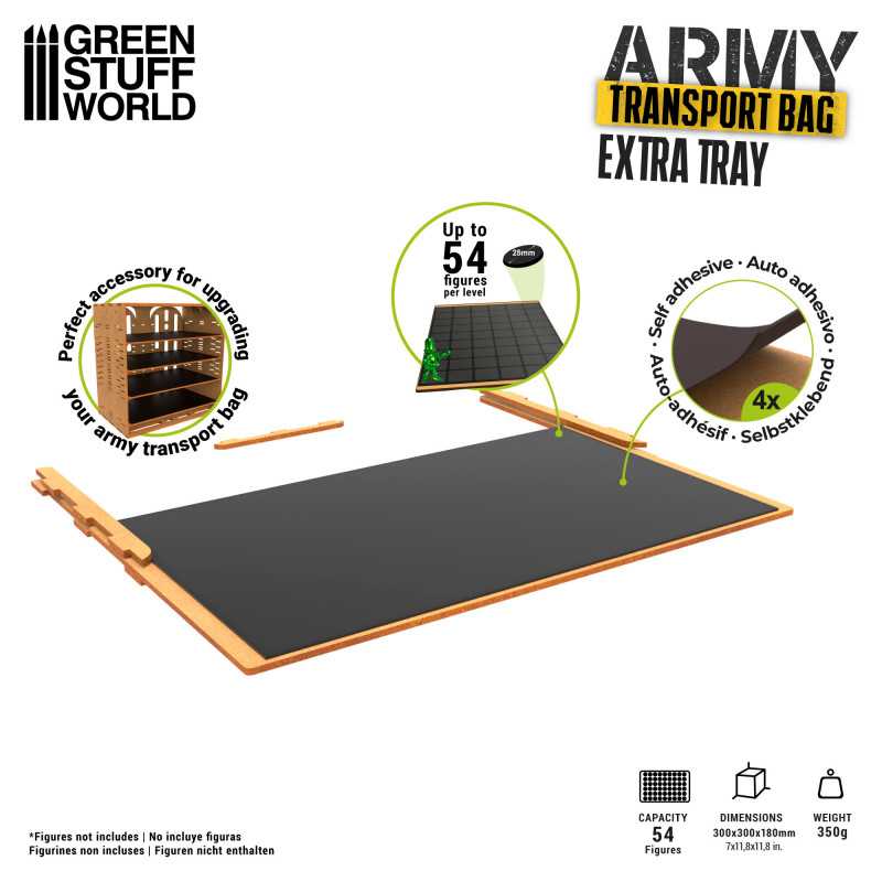 Load image into Gallery viewer, Green Stuff World for Models &amp; Miniatures Army Transport Bag - Extra Tray 11938
