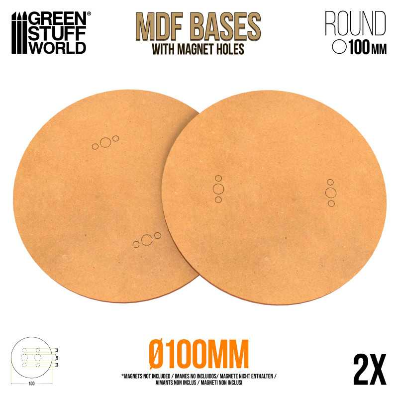 Load image into Gallery viewer, Green Stuff World 100mm Round MDF Bases
