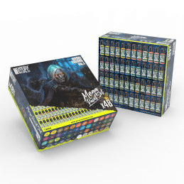 Load image into Gallery viewer, Green Stuff World Ultimate Basic Mega Starter Paint Set - Vol. 1.0 - 48 Essential Acrylic Paints for Modeling, Wargaming, and other Hobbies - 12259 - Cobbco
