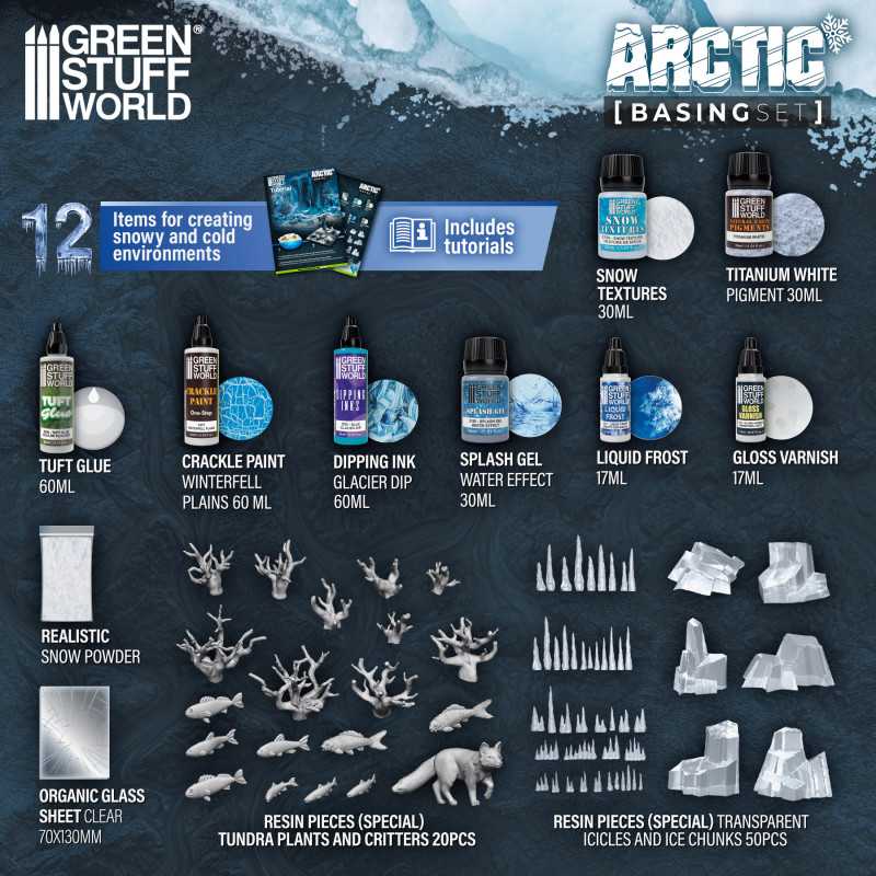 Load image into Gallery viewer, Green Stuff World for Models &amp; Miniatures Basing Set - Arctic 11638
