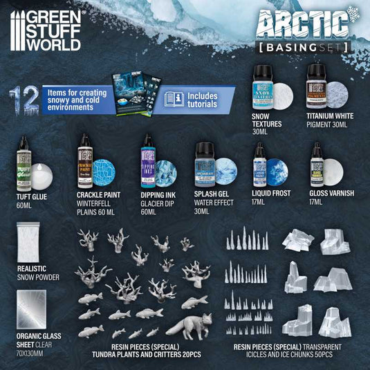 Green Stuff World for Models & Miniatures Basing Set - Arctic 11638