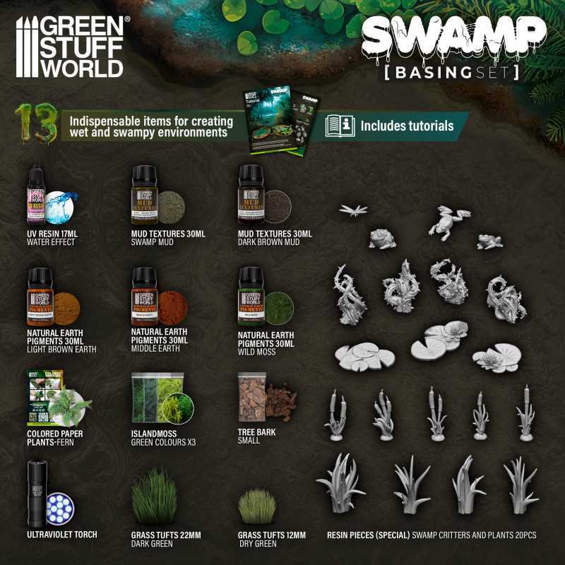 Load image into Gallery viewer, Green Stuff World for Models &amp; Miniatures Basing Set - Swamp 11640
