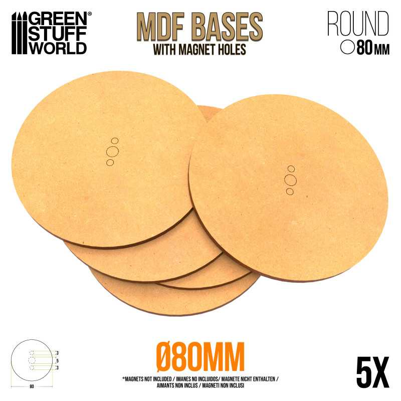 Load image into Gallery viewer, Green Stuff World MDF Bases - Round 80mm 9840
