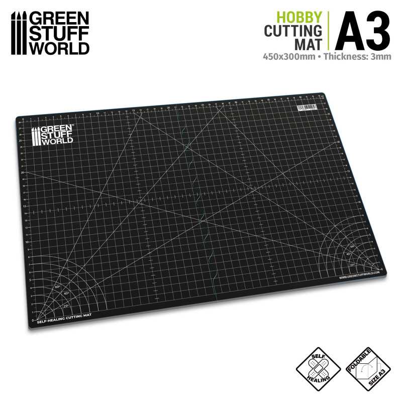 Load image into Gallery viewer, Green Stuff World for Models &amp; Miniatures Black Cutting Mat 4135

