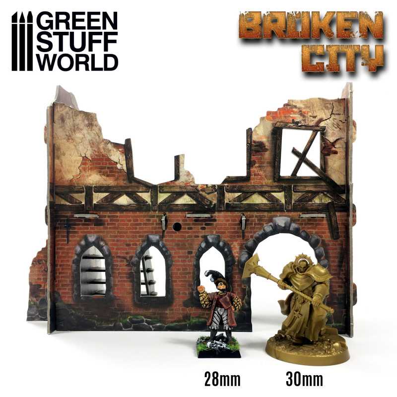 Load image into Gallery viewer, Green Stuff World for Models &amp; Miniatures Broken City - Terrain Set 2428
