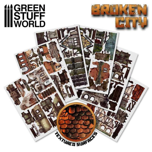 Green Stuff World for Models & Miniatures Broken City - Terrain Set 2428