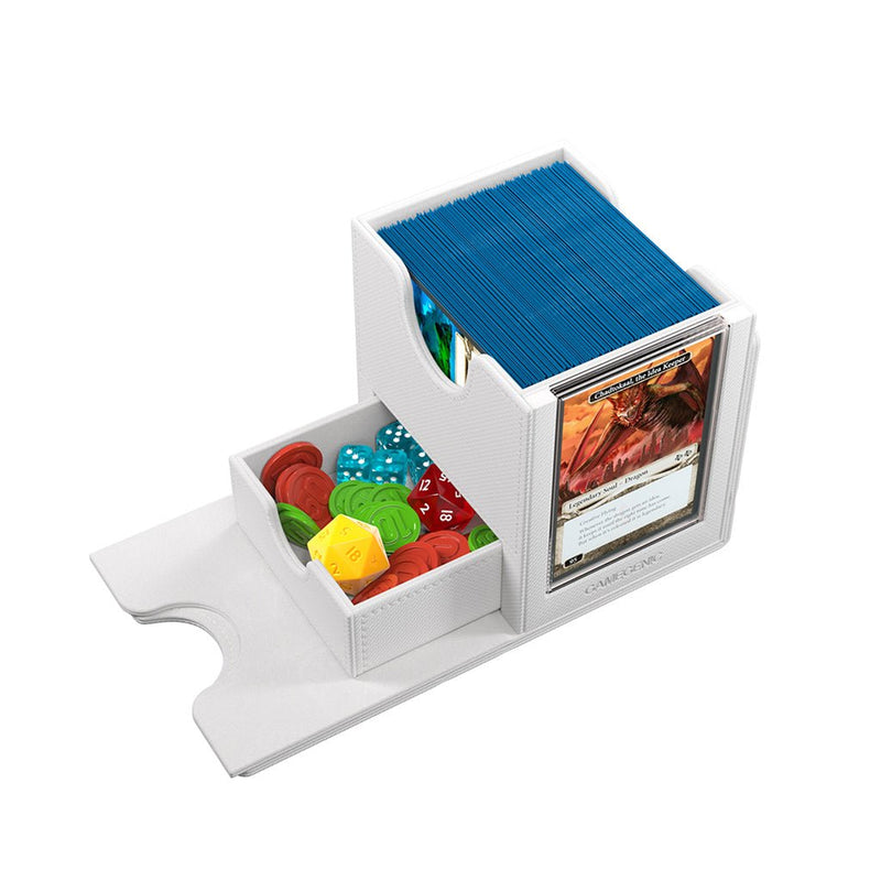 Load image into Gallery viewer, Gamegenic Sidekick Pro 100+ XL Convertible - Premium Deck Box with Card Display White - Cobbco
