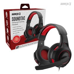 SoundTac Universal Gaming Headset Red | XBOX, PS4, PS5 Compatible - Cobbco
