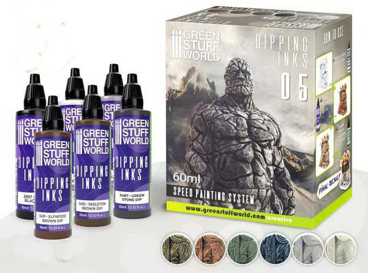 Green Stuff World Paint Set 11697 - Dipping Ink Contrast Paint Collection 05