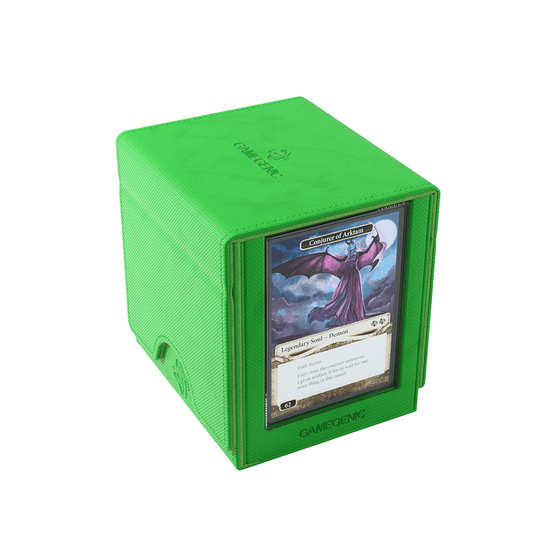Gamegenic Sidekick Pro 100+ XL Convertible - Premium Deck Box with Card Display Green - Cobbco