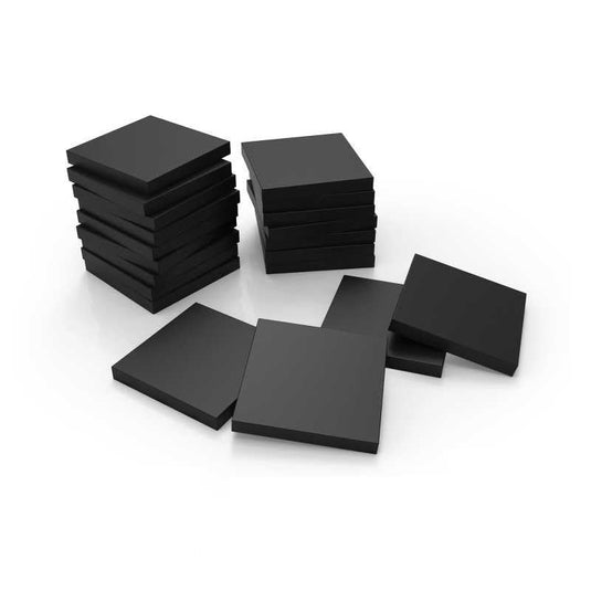 Green Stuff World 25mm Square Plastic Bases - Black 9831 - Cobbco