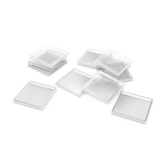Green Stuff World 40mm Square Plastic Base Hollow - Clear 11462 - Cobbco