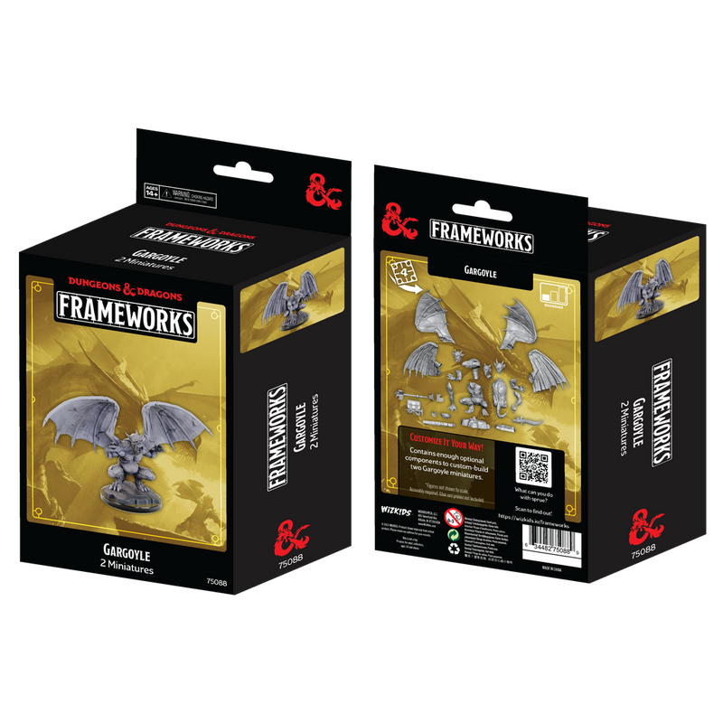 Load image into Gallery viewer, Dungeons &amp; Dragons Frameworks: Gargoyle - Unpainted and Unassembled 75088
