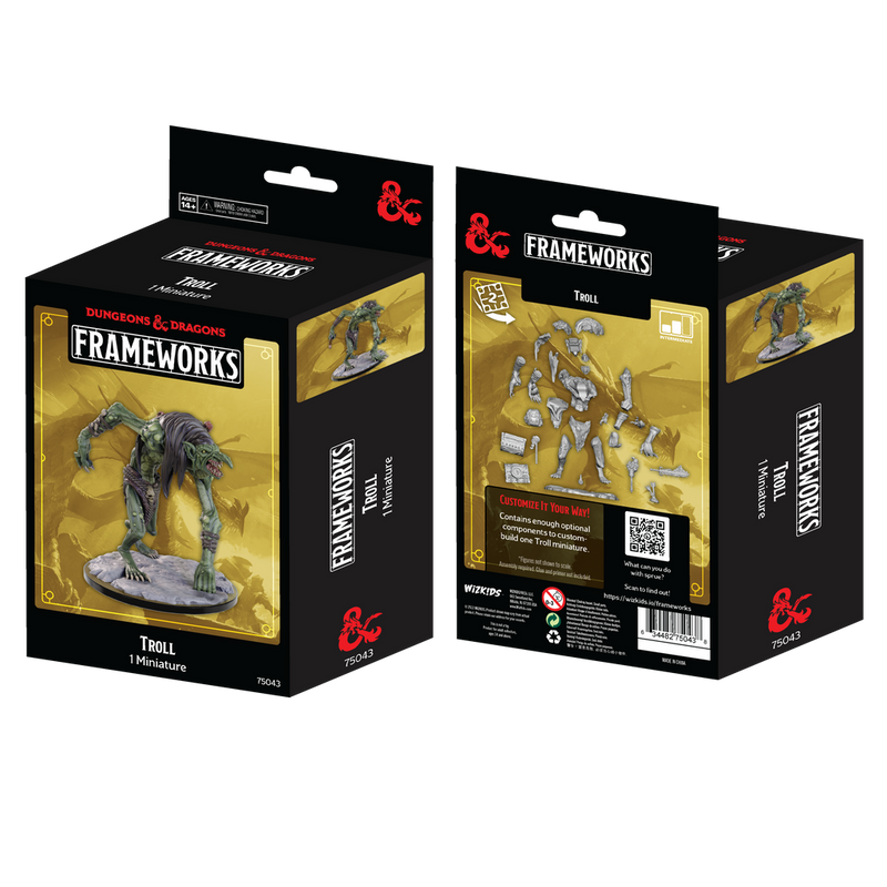 Load image into Gallery viewer, Dungeons &amp; Dragons Frameworks: Troll - Unpainted and Unassembled 75043
