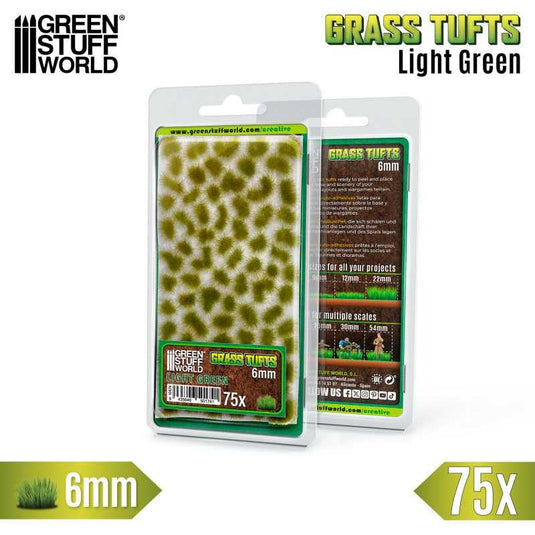 Green Stuff World Static Grass Tufts 6 mm - Light Green - 10674 - Cobbco