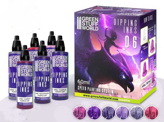 Green Stuff World Paint Set 11694 - Dipping Ink Contrast Paint Collection 06