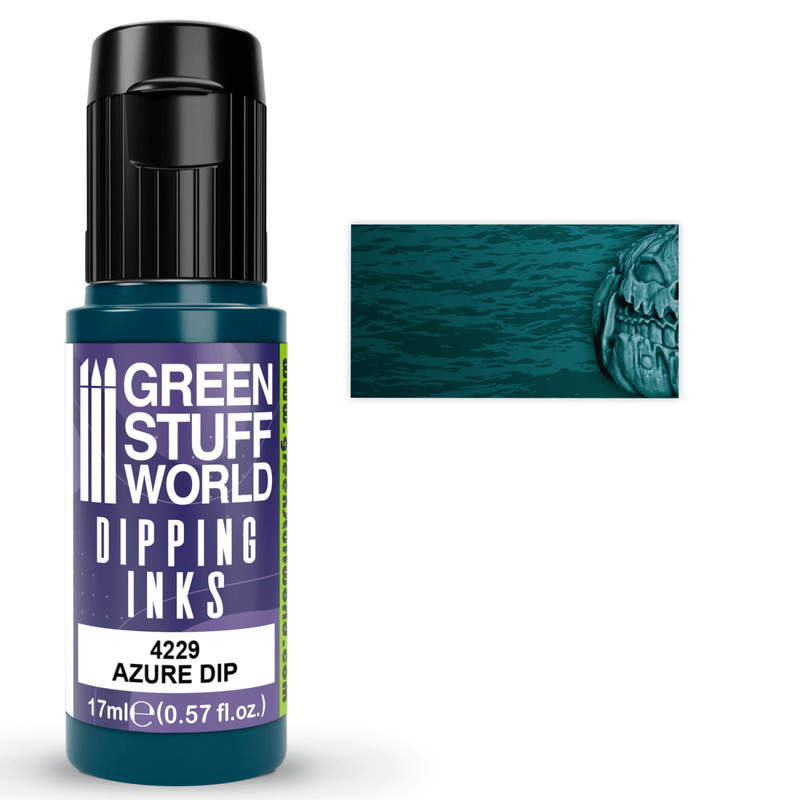 Load image into Gallery viewer, Green Stuff World - 4229 - Dipping ink (Speed Contrast Paint) 17ml - Azure Blue - Cobbco
